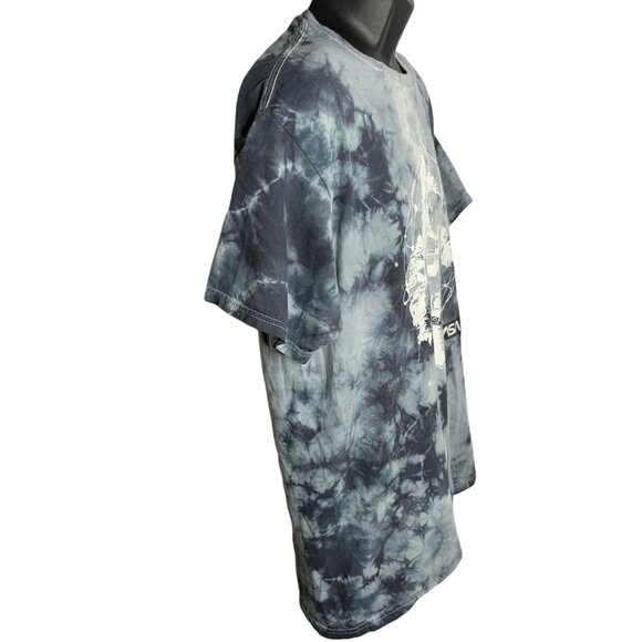 NASA Tie Dye Crewneck Graphic T Shirt L Grey Short Sleeves Space Astronaut - Picture 5 of 6